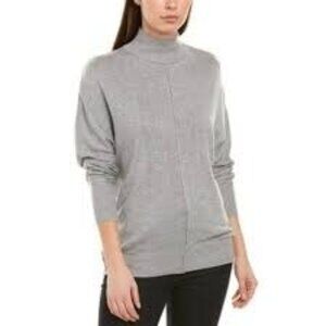 Magaschoni Grey Dolman Sleeves Lightweight Pullover Turtle Neck Sweater Size S